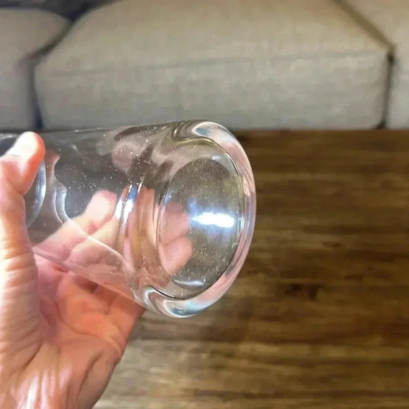 Vino Veritas Wine Carafe 10” Glass Pour Spout Silver Collar EUC - Picture 9 of 9